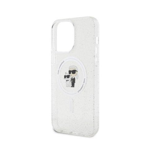 Karl Lagerfeld Karl & Choupette Glitter Magsafe - Etui iPhone 15 Pro Max (przezroczysty) Karl Lagerfeld Karl & Choupette Glitter Magsafe - Etui iPhone 15 Pro Max (przezroczysty)