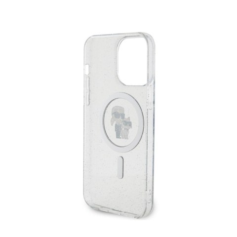 Karl Lagerfeld Karl & Choupette Glitter Magsafe - Etui iPhone 15 Pro Max (przezroczysty) Karl Lagerfeld Karl & Choupette Glitter Magsafe - Etui iPhone 15 Pro Max (przezroczysty)