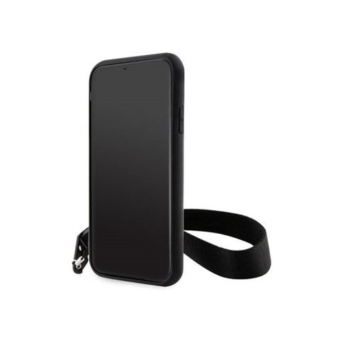 Karl Lagerfeld Monogram Losange Saffiano - Etui ze smyczką iPhone 11 (Czarny) Karl Lagerfeld Monogram Losange Saffiano - Etui ze smyczką iPhone 11 (Czarny)