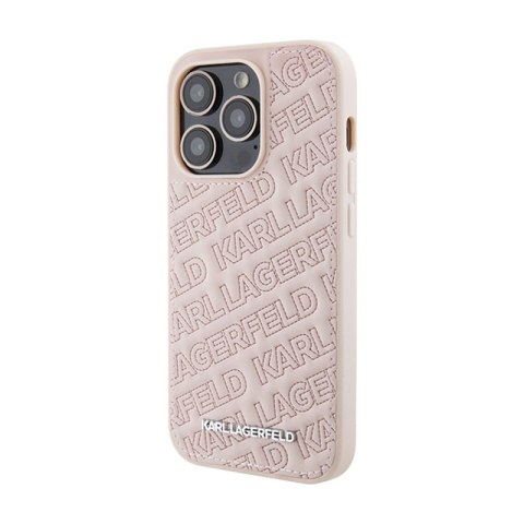Karl Lagerfeld Quilted K Pattern - Etui iPhone 15 Pro Max (różowy) Karl Lagerfeld Quilted K Pattern - Etui iPhone 15 Pro Max (różowy)