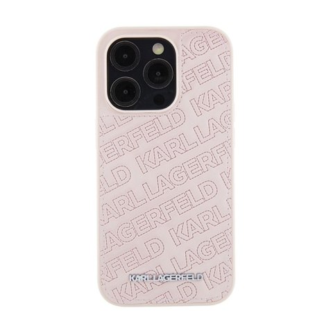 Karl Lagerfeld Quilted K Pattern - Etui iPhone 15 Pro Max (różowy) Karl Lagerfeld Quilted K Pattern - Etui iPhone 15 Pro Max (różowy)