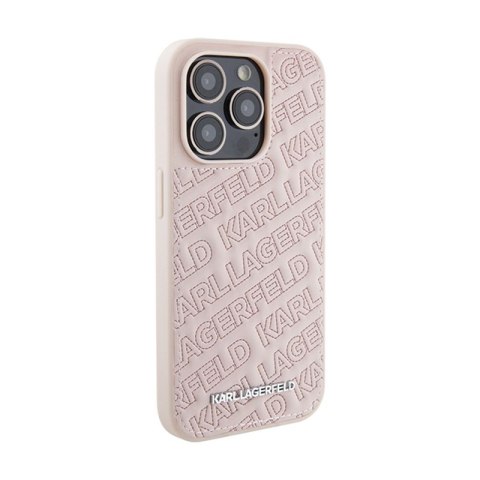 Karl Lagerfeld Quilted K Pattern - Etui iPhone 15 Pro Max (różowy) Karl Lagerfeld Quilted K Pattern - Etui iPhone 15 Pro Max (różowy)