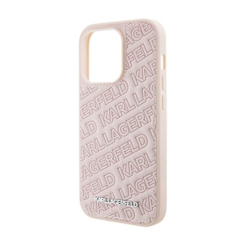 Karl Lagerfeld Quilted K Pattern - Etui iPhone 15 Pro Max (różowy) Karl Lagerfeld Quilted K Pattern - Etui iPhone 15 Pro Max (różowy)