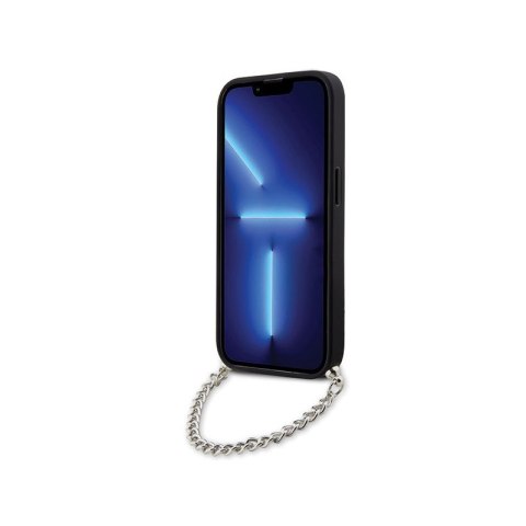 Karl Lagerfeld Saffiano Monogram Chain - Etui iPhone 14 Pro Max (Czarny) Karl Lagerfeld Saffiano Monogram Chain - Etui iPhone 14 Pro Max (Czarny)