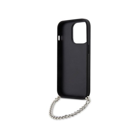 Karl Lagerfeld Saffiano Monogram Chain - Etui iPhone 14 Pro Max (Czarny) Karl Lagerfeld Saffiano Monogram Chain - Etui iPhone 14 Pro Max (Czarny)
