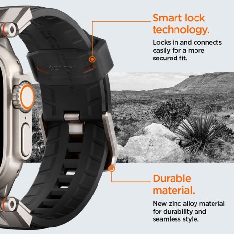 Spigen DuraPro Armor - Pasek do Apple Watch 42/44/45/49 mm (czarny) Spigen DuraPro Armor - Pasek do Apple Watch 42/44/45/49 mm (czarny)
