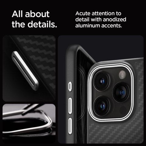 Spigen Enzo Aramid Mag MagSafe - Etui iPhone 15 Pro (Czarny) Spigen Enzo Aramid Mag MagSafe - Etui iPhone 15 Pro (Czarny)