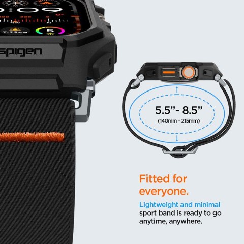 Spigen Lite Fit "Pro" - Etui z paskiem do Apple Watch Ultra 1/2 49 mm (Matte Black) Spigen Lite Fit "Pro" - Etui z paskiem do Apple Watch Ultra 1/2 49 mm (Matte Black)
