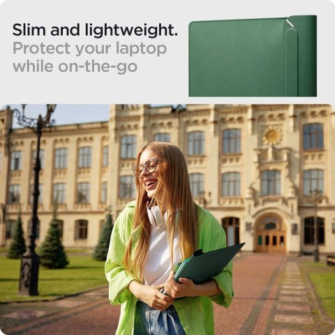 Spigen Valentinus Sleeve Laptop - Etui na notebooka 13" / 14" (Jeju Green) Spigen Valentinus Sleeve Laptop - Etui na notebooka 13" / 14" (Jeju Green)