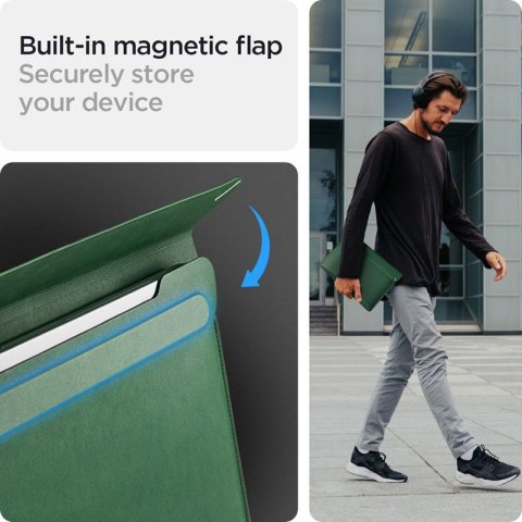 Spigen Valentinus Sleeve Laptop - Etui na notebooka 13" / 14" (Jeju Green) Spigen Valentinus Sleeve Laptop - Etui na notebooka 13" / 14" (Jeju Green)