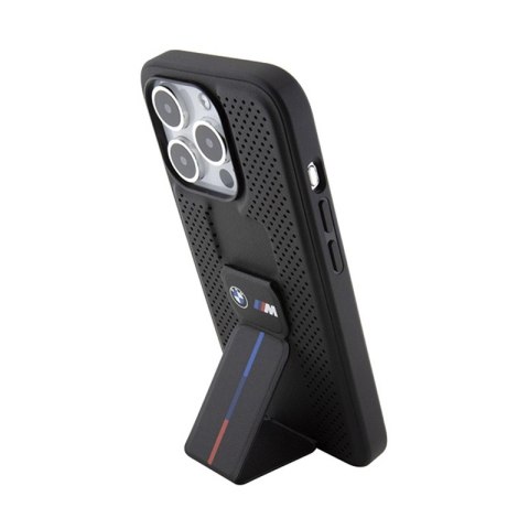 BMW Grip Stand Smooth & Perforated - Etui iPhone 15 Pro Max (czarny) BMW Grip Stand Smooth & Perforated - Etui iPhone 15 Pro Max (czarny)