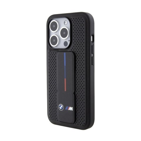 BMW Grip Stand Smooth & Perforated - Etui iPhone 15 Pro Max (czarny) BMW Grip Stand Smooth & Perforated - Etui iPhone 15 Pro Max (czarny)