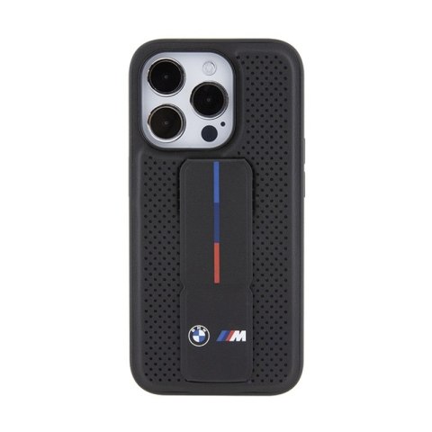 BMW Grip Stand Smooth & Perforated - Etui iPhone 15 Pro Max (czarny) BMW Grip Stand Smooth & Perforated - Etui iPhone 15 Pro Max (czarny)