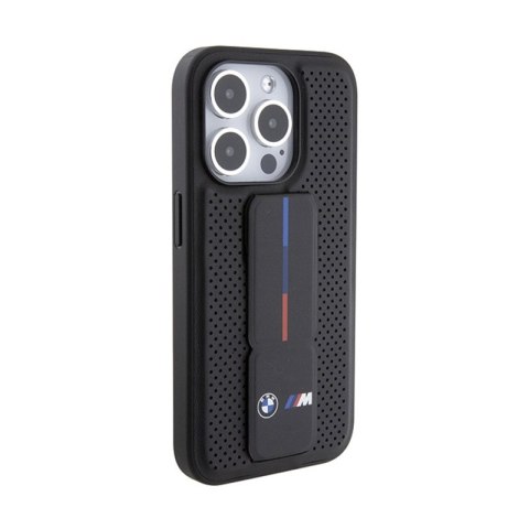 BMW Grip Stand Smooth & Perforated - Etui iPhone 15 Pro Max (czarny) BMW Grip Stand Smooth & Perforated - Etui iPhone 15 Pro Max (czarny)