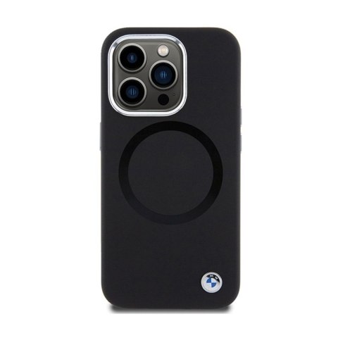 BMW Signature Liquid Silicone MagSafe - Etui iPhone 15 Pro (czarny) BMW Signature Liquid Silicone MagSafe - Etui iPhone 15 Pro (czarny)