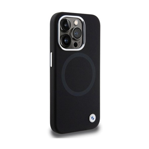 BMW Signature Liquid Silicone MagSafe - Etui iPhone 15 Pro (czarny) BMW Signature Liquid Silicone MagSafe - Etui iPhone 15 Pro (czarny)