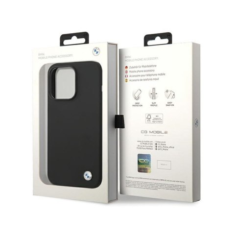 BMW Silicone Metal Logo - Etui iPhone 15 Pro (czarny) BMW Silicone Metal Logo - Etui iPhone 15 Pro (czarny)