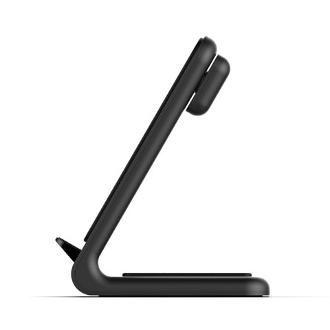 Crong PowerSpot Pivot Stand - Ładowarka bezprzewodowa 3w1 do iPhone, Samsung & Android, Galaxy Watch i słuchawek TWS (czarny) Crong PowerSpot Pivot Stand - Ładowarka bezprzewodowa 3w1 do iPhone, Samsung & Android, Galaxy Watch i słuchawek TWS (czarny)