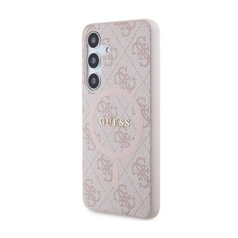 Guess 4G Collection Leather Metal Logo MagSafe - Etui Samsung Galaxy S24 (różowy) Guess 4G Collection Leather Metal Logo MagSafe - Etui Samsung Galaxy S24 (różowy)
