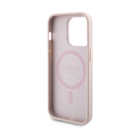 Guess Bundle Pack MagSafe 4G Metal Gold Logo - Zestaw etui + Power Bank 5000mAh MagSafe iPhone 15 Pro Max (różowy) Guess Bundle Pack MagSafe 4G Metal Gold Logo - Zestaw etui + Power Bank 5000mAh MagSafe iPhone 15 Pro Max (różowy)