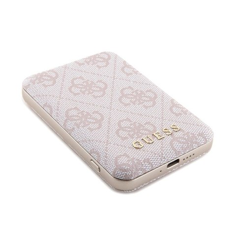 Guess Bundle Pack MagSafe 4G Metal Gold Logo - Zestaw etui + Power Bank 5000mAh MagSafe iPhone 15 Pro Max (różowy) Guess Bundle Pack MagSafe 4G Metal Gold Logo - Zestaw etui + Power Bank 5000mAh MagSafe iPhone 15 Pro Max (różowy)
