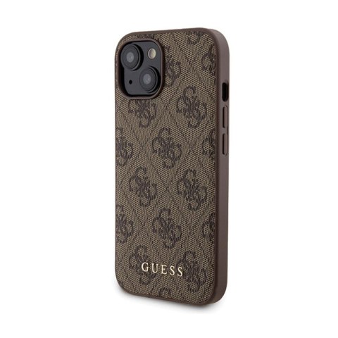 Guess Bundle Pack MagSafe 4G Metal Gold Logo - Zestaw etui + Power Bank 5000mAh MagSafe iPhone 15 (brązowy) Guess Bundle Pack MagSafe 4G Metal Gold Logo - Zestaw etui + Power Bank 5000mAh MagSafe iPhone 15 (brązowy)