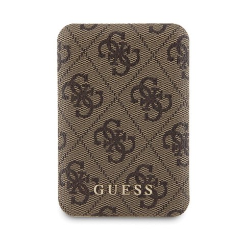 Guess Bundle Pack MagSafe 4G Metal Gold Logo - Zestaw etui + Power Bank 5000mAh MagSafe iPhone 15 (brązowy) Guess Bundle Pack MagSafe 4G Metal Gold Logo - Zestaw etui + Power Bank 5000mAh MagSafe iPhone 15 (brązowy)