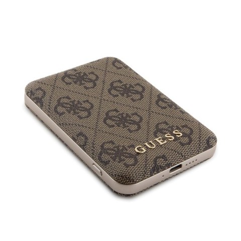 Guess Bundle Pack MagSafe 4G Metal Gold Logo - Zestaw etui + Power Bank 5000mAh MagSafe iPhone 15 (brązowy) Guess Bundle Pack MagSafe 4G Metal Gold Logo - Zestaw etui + Power Bank 5000mAh MagSafe iPhone 15 (brązowy)