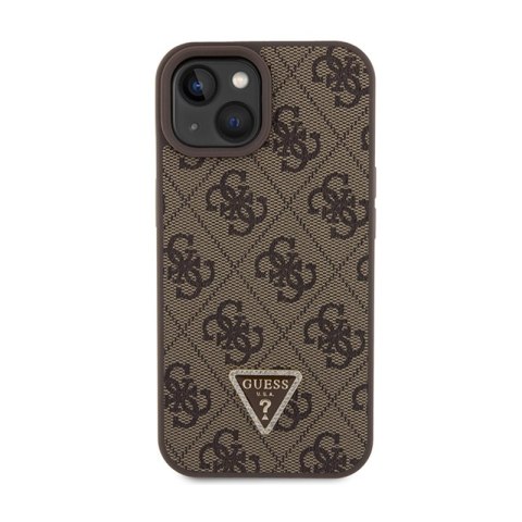 Guess Crossbody 4G Metal Logo - Etui iPhone 15 (brązowy) Guess Crossbody 4G Metal Logo - Etui iPhone 15 (brązowy)