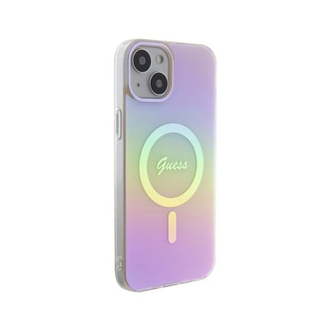 Guess IML Iridescent MagSafe - Etui iPhone 15 (różowy) Guess IML Iridescent MagSafe - Etui iPhone 15 (różowy)