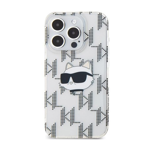 Karl Lagerfeld IML Choupette Head & Monogram - Etui iPhone 15 Pro (przezroczysty) Karl Lagerfeld IML Choupette Head & Monogram - Etui iPhone 15 Pro (przezroczysty)