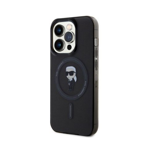 Karl Lagerfeld IML Ikonik MagSafe - Etui iPhone 15 Pro (czarny) Karl Lagerfeld IML Ikonik MagSafe - Etui iPhone 15 Pro (czarny)