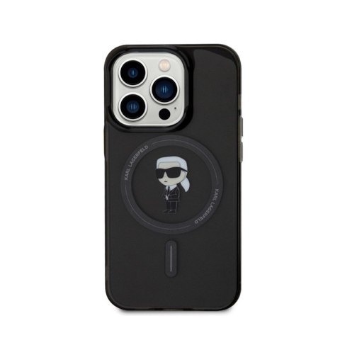 Karl Lagerfeld IML Ikonik MagSafe - Etui iPhone 15 Pro (czarny) Karl Lagerfeld IML Ikonik MagSafe - Etui iPhone 15 Pro (czarny)