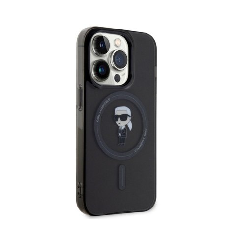 Karl Lagerfeld IML Ikonik MagSafe - Etui iPhone 15 Pro (czarny) Karl Lagerfeld IML Ikonik MagSafe - Etui iPhone 15 Pro (czarny)