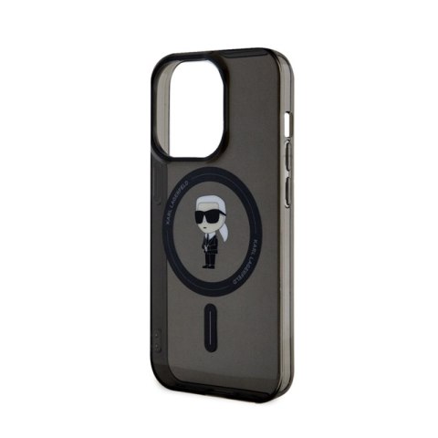 Karl Lagerfeld IML Ikonik MagSafe - Etui iPhone 15 Pro (czarny) Karl Lagerfeld IML Ikonik MagSafe - Etui iPhone 15 Pro (czarny)