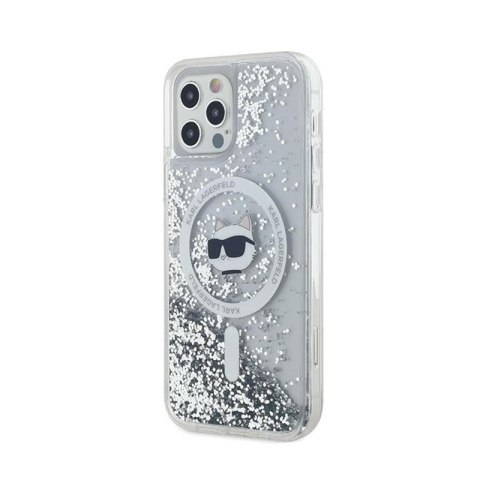 Karl Lagerfeld Liquid Glitter Choupette Head MagSafe - Etui iPhone 12 / iPhone 12 Pro (przezroczysty) Karl Lagerfeld Liquid Glitter Choupette Head MagSafe - Etui iPhone 12 / iPhone 12 Pro (przezroczysty)