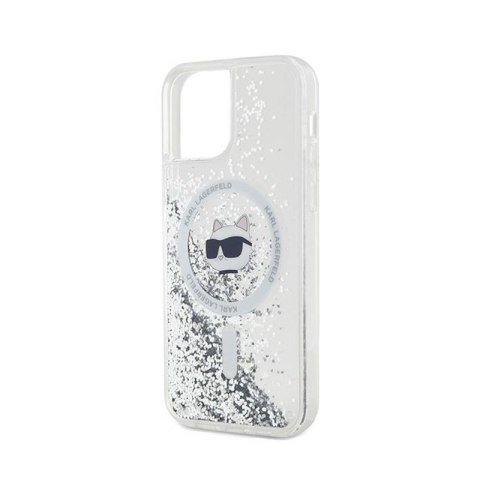 Karl Lagerfeld Liquid Glitter Choupette Head MagSafe - Etui iPhone 12 / iPhone 12 Pro (przezroczysty) Karl Lagerfeld Liquid Glitter Choupette Head MagSafe - Etui iPhone 12 / iPhone 12 Pro (przezroczysty)