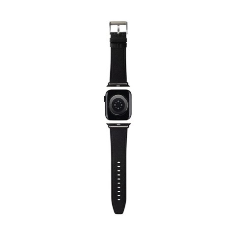 Karl Lagerfeld Saffiano Monogram - Pasek do Apple Watch 38/40/41 mm (czarny) Karl Lagerfeld Saffiano Monogram - Pasek do Apple Watch 38/40/41 mm (czarny)