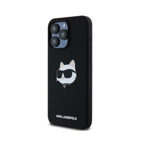 Karl Lagerfeld Silicone Choupette Head MagSafe - Etui iPhone 15 Pro (czarny) Karl Lagerfeld Silicone Choupette Head MagSafe - Etui iPhone 15 Pro (czarny)