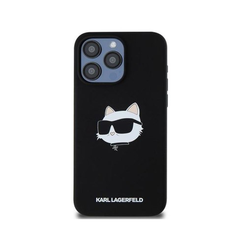 Karl Lagerfeld Silicone Choupette Head MagSafe - Etui iPhone 15 Pro (czarny) Karl Lagerfeld Silicone Choupette Head MagSafe - Etui iPhone 15 Pro (czarny)
