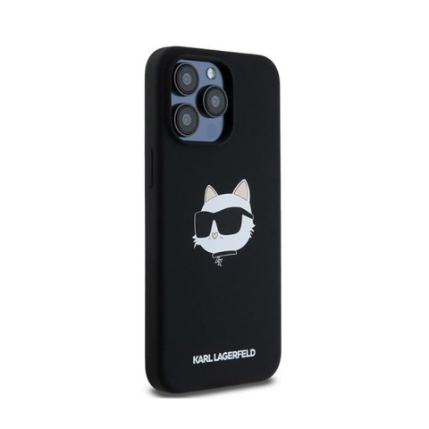 Karl Lagerfeld Silicone Choupette Head MagSafe - Etui iPhone 15 Pro (czarny) Karl Lagerfeld Silicone Choupette Head MagSafe - Etui iPhone 15 Pro (czarny)
