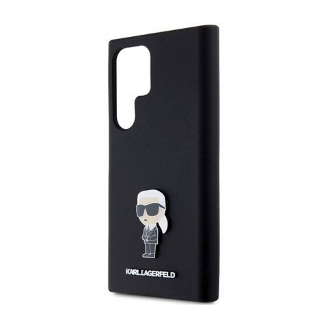 Karl Lagerfeld Silicone Ikonik Metal Pin - Etui Samsung Galaxy S24 Ultra (czarny) Karl Lagerfeld Silicone Ikonik Metal Pin - Etui Samsung Galaxy S24 Ultra (czarny)