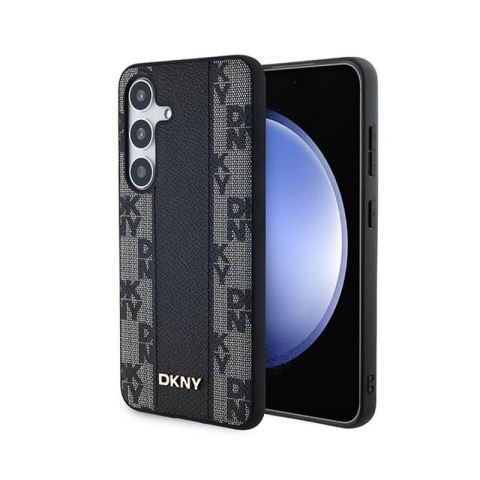 DKNY Leather Checkered Mono Pattern MagSafe - Etui Samsung Galaxy S24 (czarny) DKNY Leather Checkered Mono Pattern MagSafe - Etui Samsung Galaxy S24 (czarny)