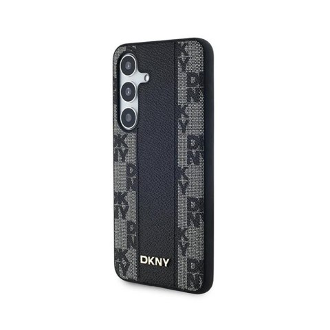 DKNY Leather Checkered Mono Pattern MagSafe - Etui Samsung Galaxy S24 (czarny) DKNY Leather Checkered Mono Pattern MagSafe - Etui Samsung Galaxy S24 (czarny)