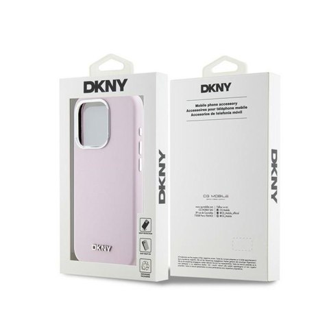 DKNY Liquid Silicone Small Metal Logo MagSafe - Etui iPhone 14 Pro (różowy) DKNY Liquid Silicone Small Metal Logo MagSafe - Etui iPhone 14 Pro (różowy)