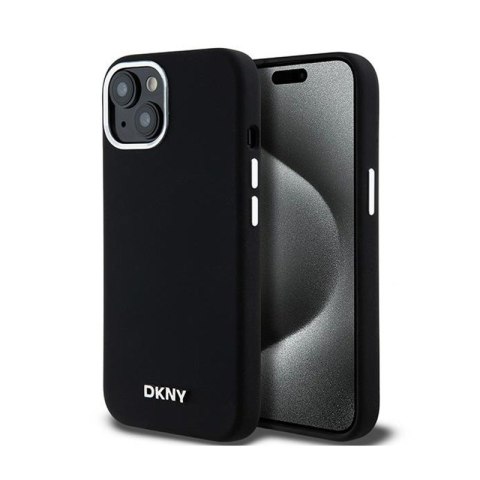 DKNY Liquid Silicone Small Metal Logo MagSafe - Etui iPhone 15 Plus / 14 Plus (czarny) DKNY Liquid Silicone Small Metal Logo MagSafe - Etui iPhone 15 Plus / 14 Plus (czarny)