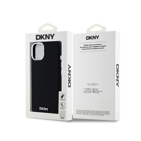 DKNY Liquid Silicone Small Metal Logo MagSafe - Etui iPhone 15 Plus / 14 Plus (czarny) DKNY Liquid Silicone Small Metal Logo MagSafe - Etui iPhone 15 Plus / 14 Plus (czarny)