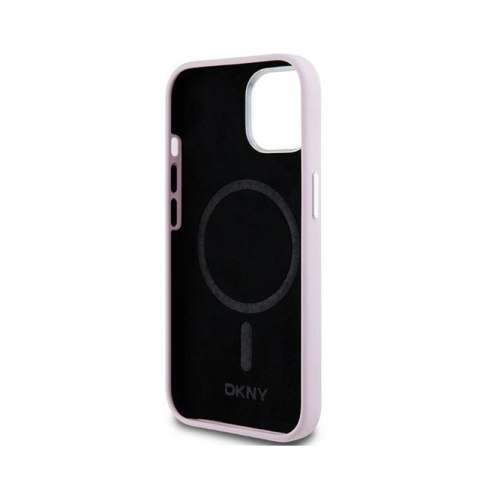 DKNY Liquid Silicone Small Metal Logo MagSafe - Etui iPhone 15 Plus / 14 Plus (różowy) DKNY Liquid Silicone Small Metal Logo MagSafe - Etui iPhone 15 Plus / 14 Plus (różowy)