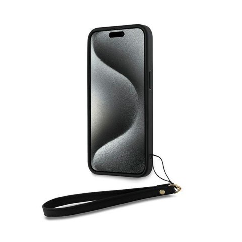 DKNY Wrist Strap Stock Logo - Etui iPhone 14 Pro (czarny) DKNY Wrist Strap Stock Logo - Etui iPhone 14 Pro (czarny)