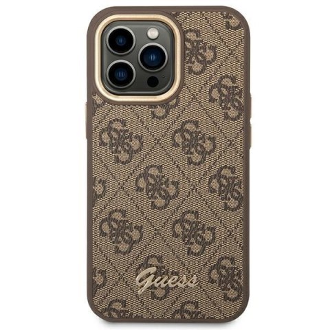 Guess 4G Metal Camera Outline Case - Etui iPhone 14 Pro Max (Brązowy) Guess 4G Metal Camera Outline Case - Etui iPhone 14 Pro Max (Brązowy)